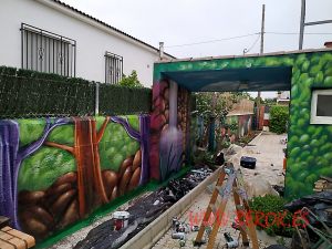 decoracion mural vegetacion casa